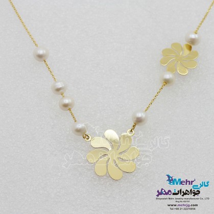 Gold Necklace - Solar Flower Design-SM0382